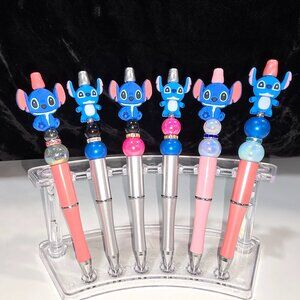 Pick-a-Pretty Pen Handcrafted by PenGwensPosh - Stitch!! + Ink Refill & Cover